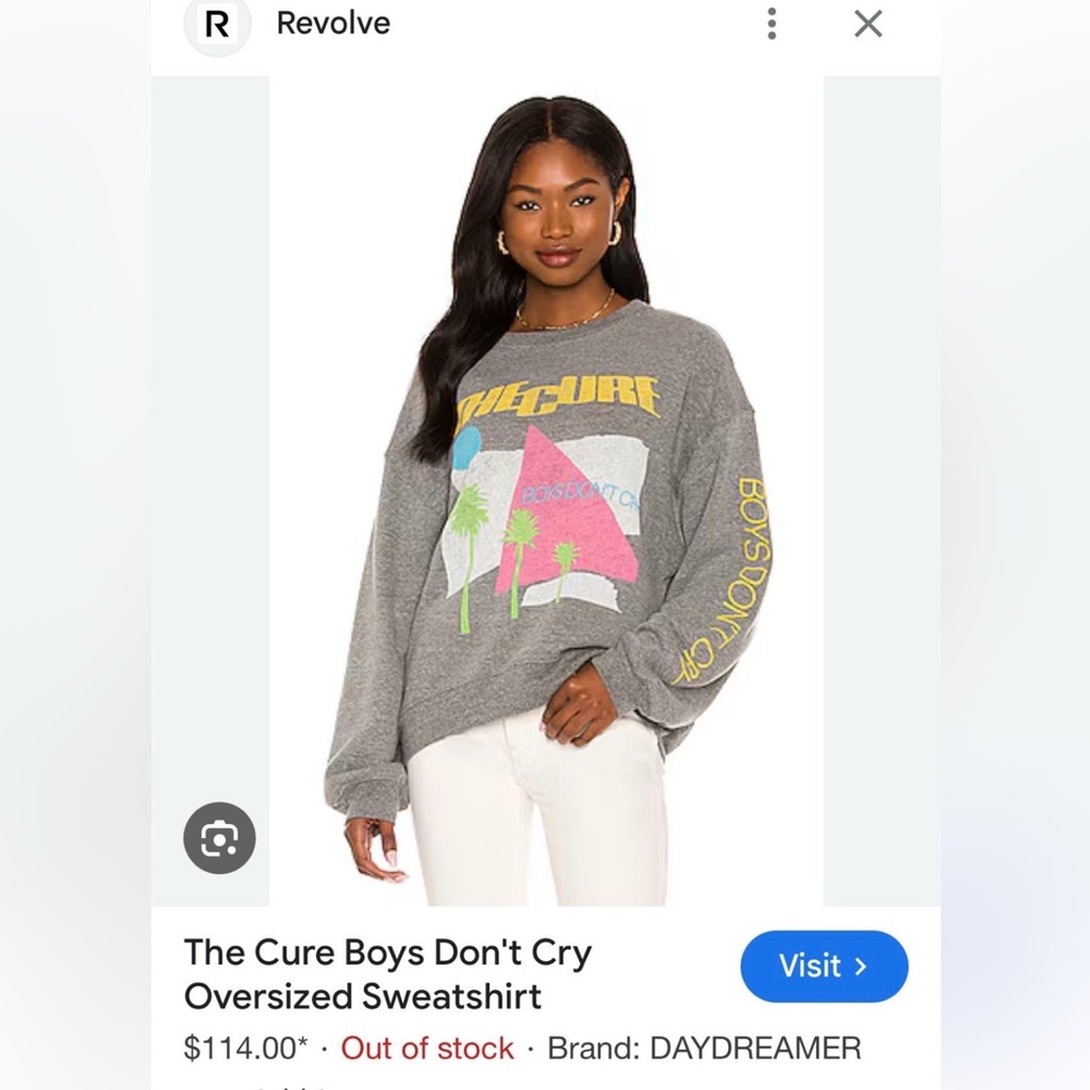 Daydreamer Gray Sweatshirt with The Cure size m
